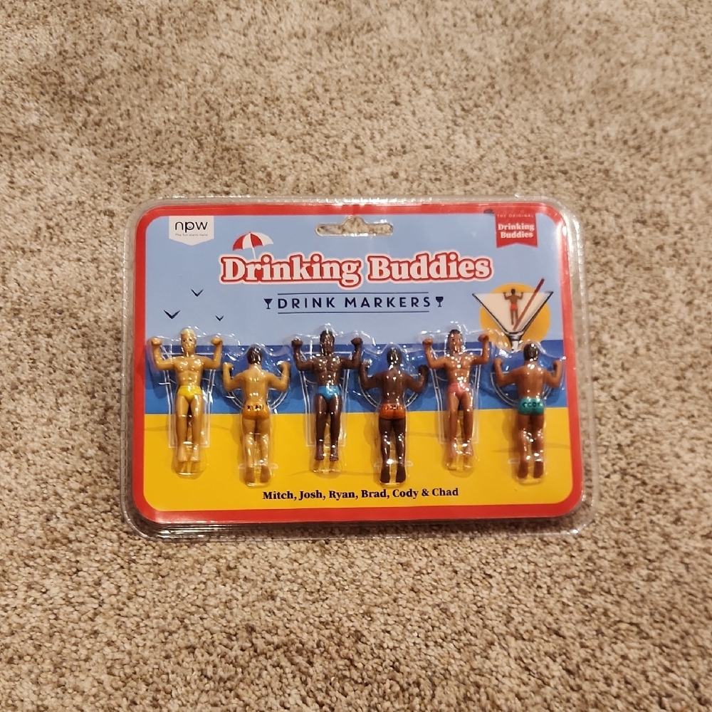 drinking buddies drink markers|pack of six